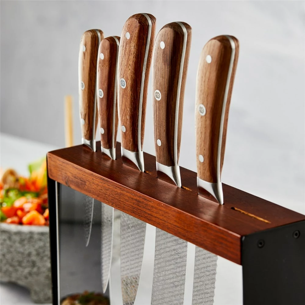 Baccarat Wolfgang Starke Oak Harz 7 Piece Knife Block 9 Baccarat Wolfgang Starke Oak Harz 7 Piece Knife Block - Image 7