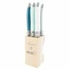 Laguiole By Andre Verdier Debutant Stainless Steel 6-Piece Serrated Knife Set -Knives Sales Store ALB AV706BBPSTZ