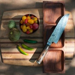 Shun Kai Premier Steel & Pakkawood Santoku Knife 18cm -Knives Sales Store HAL TDM0702 3