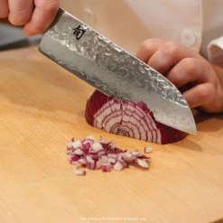 Shun Kai Premier Steel & Pakkawood Santoku Knife 18cm -Knives Sales Store HAL TDM0702 4