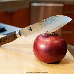 Shun Kai Premier Steel & Pakkawood Santoku Knife 18cm -Knives Sales Store HAL TDM0702 5