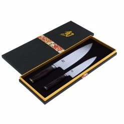 Shun Kai Premier Steel & Pakkawood 2-Piece Knife Set