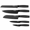 Soffritto 5 Piece Antibacterial Kitchen Knife Set Black 1 Soffritto 5 Piece Antibacterial Kitchen Knife Set Black -Knives Sales Store HIM 1032381
