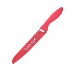Scullery Kolori Stainless Steel Bread Knife 20cm Red