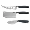 Soffritto 3 Piece Antibacterial Stainless Steel Cheese Knife Set Silver