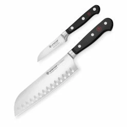 Wusthof Classic Carbon Steel 2 Piece Santoku & Paring Knife Set
