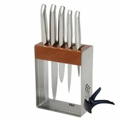Furi Pro Stainless Steel Knife Block 7 Piece Set