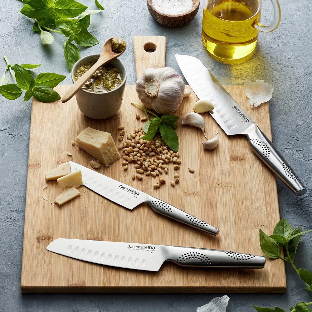 Baccarat ID3 Japanese Steel 3 Piece Santoku Knife Set 4 Baccarat ID3 Japanese Steel 3 Piece Santoku Knife Set - Image 2