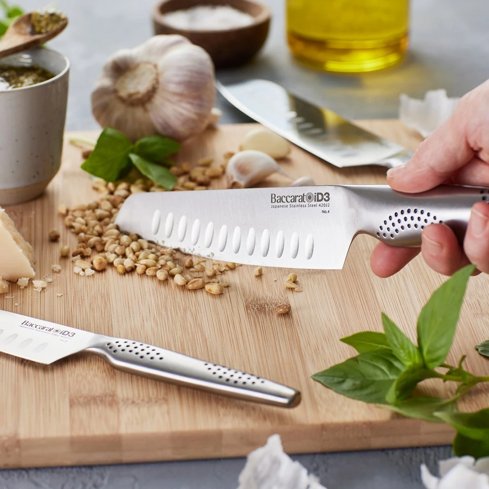 Baccarat ID3 Japanese Steel 3 Piece Santoku Knife Set 5 Baccarat ID3 Japanese Steel 3 Piece Santoku Knife Set - Image 3