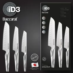Baccarat ID3 Japanese Steel 3 Piece Santoku Knife Set 11 Baccarat ID3 Japanese Steel 3 Piece Santoku Knife Set -Knives Sales Store PCP 1027442 5
