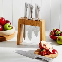 Baccarat Damashiro Mizu Knife Block 7 Piece Oak -Knives Sales Store PCP 1028139 3