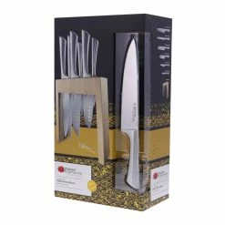 Baccarat Damashiro Mizu Knife Block 7 Piece Oak -Knives Sales Store PCP 1028139 5