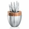 THE EGG By Baccarat ID3 9 Piece Stainless Steel Knife Block -Knives Sales Store PCP 1032364