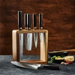 Baccarat Damashiro Emperor Mokuzai 7 Piece Knife Block 12 Baccarat Damashiro Emperor Mokuzai 7 Piece Knife Block -Knives Sales Store PCP 1032440 3