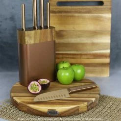 Baccarat Daisho Nara 6 Piece Japanese Steel Knife Block Copper -Knives Sales Store PCP 1033639 5
