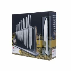 Baccarat Damashiro Bodo 10 Piece Japanese Steel Knife Block With Chopping Board -Knives Sales Store PCP 1033641 5