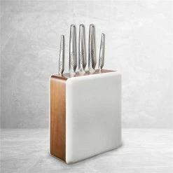 Baccarat Universal Square Marble & Acacia Knife Holder -Knives Sales Store PCP 1033816 3