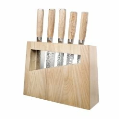 Baccarat Damashiro Emperor Miru 6 Piece Knife Block Ash