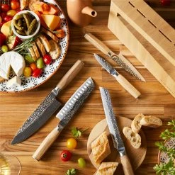 Baccarat Damashiro Emperor Miru 6 Piece Knife Block Ash -Knives Sales Store PCP 1034039 5