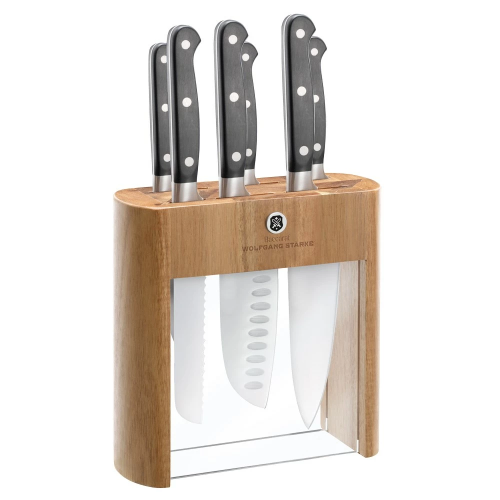 Baccarat Wolfgang Starke Klar Knife Block 7 Piece 3 Baccarat Wolfgang Starke Klar Knife Block 7 Piece