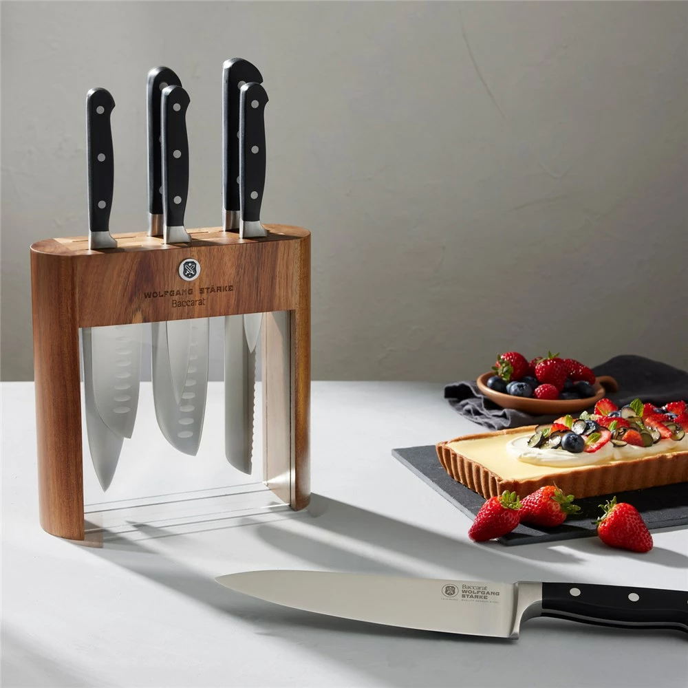 Baccarat Wolfgang Starke Klar Knife Block 7 Piece 4 Baccarat Wolfgang Starke Klar Knife Block 7 Piece - Image 2