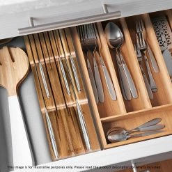 Baccarat Universal Acacia Draw Knife Organiser -Knives Sales Store PCP 1034670 3