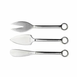 Alex Liddy Slate & Co 3 Piece Cheese Knife Set Silver