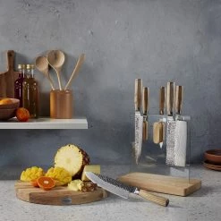 Baccarat Damashiro Emperor Hikari 7 Piece Knife Block Ash -Knives Sales Store PCP 1036161 3