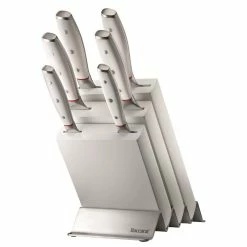 Baccarat IconiX Straub 7 Piece Knife Block White