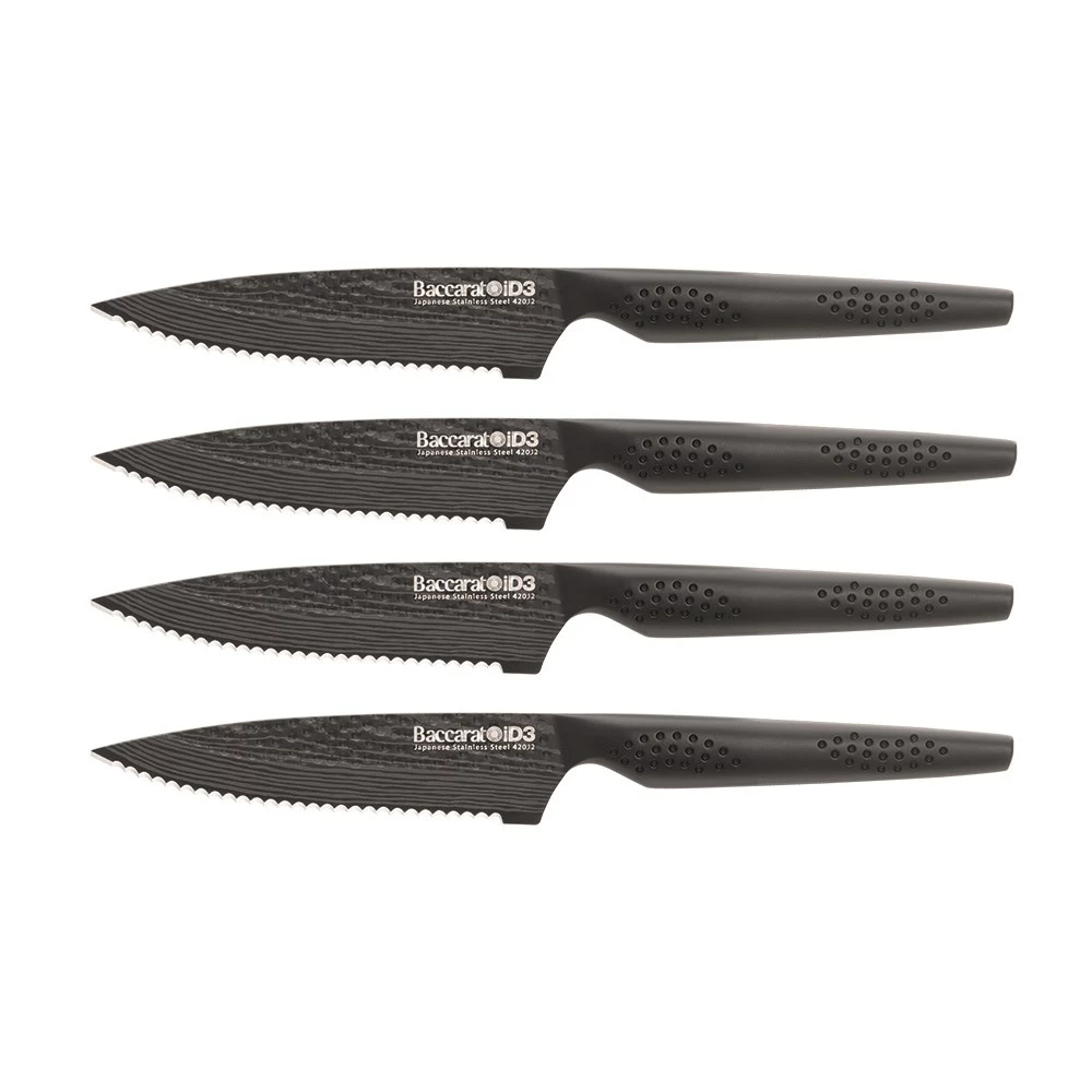 Baccarat ID3 Black Samurai 4 Piece Steak Knife Set 3 Baccarat ID3 Black Samurai 4 Piece Steak Knife Set