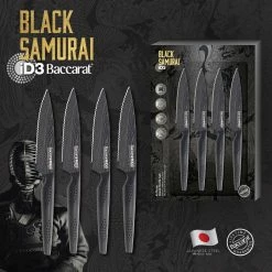 Baccarat ID3 Black Samurai 4 Piece Steak Knife Set 7 Baccarat ID3 Black Samurai 4 Piece Steak Knife Set -Knives Sales Store PCP 1036179 3