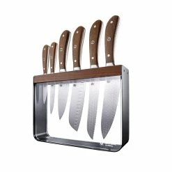 Baccarat Wolfgang Starke Oak Harz 7 Piece Knife Block