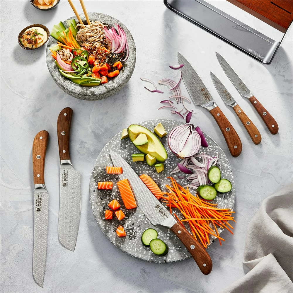 Baccarat Wolfgang Starke Oak Harz 7 Piece Knife Block 5 Baccarat Wolfgang Starke Oak Harz 7 Piece Knife Block - Image 3