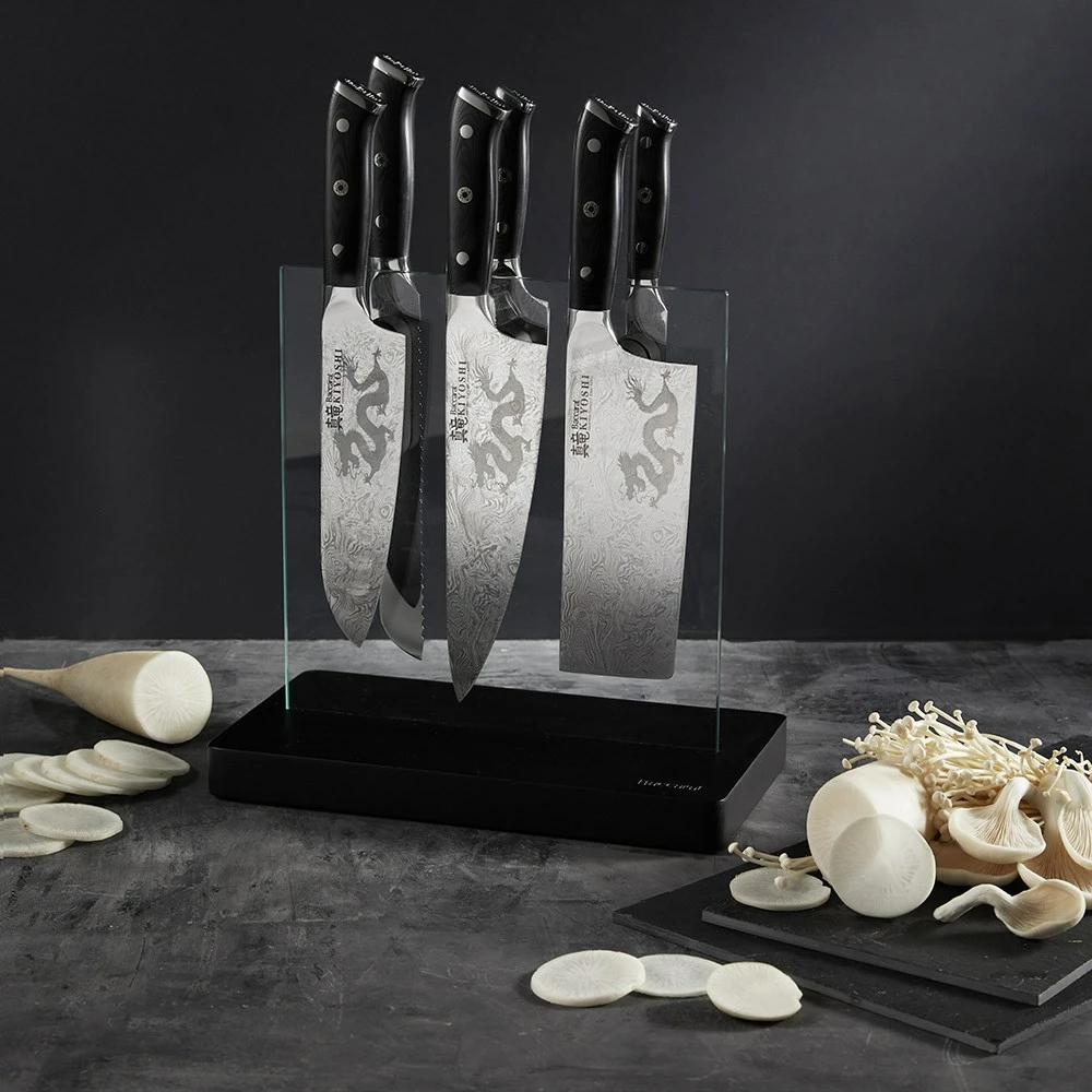 Baccarat® Kiyoshi® Kiyo 7 Piece Knife Block 4 Baccarat® Kiyoshi® Kiyo 7 Piece Knife Block - Image 2