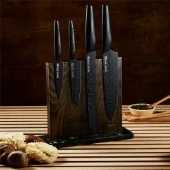 Baccarat ID3 Black Samurai 5 Piece Ona Knife Block Set -Knives Sales Store PCP 1039032 2