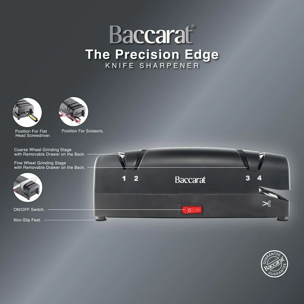 Baccarat The Precision Edge Electric Knife Sharpener Black 4 Baccarat The Precision Edge Electric Knife Sharpener Black - Image 3