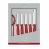 Victorinox Swiss Classic Stainless Steel 6 Piece Paring Knife Set Red -Knives Sales Store SAH 671116G
