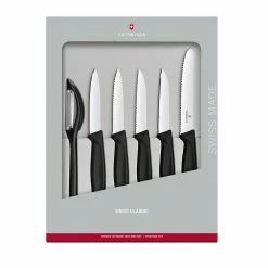 Victorinox Swiss Classic Stainless Steel 6 Piece Paring Knife Set Black