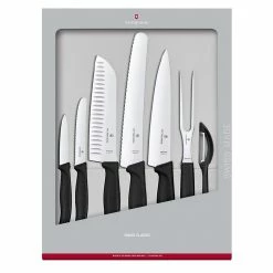 Victorinox Swiss Classic Stainless Steel 7 Piece Kitchen Knife Set Black